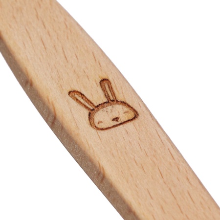 Kids 100% Plant-Based Beech Wood Toothbrush - Rabbit (FSC 100%)