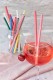 8 Reusable Silicone Straws With Cleaning Brush Set