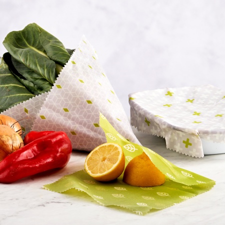 Reusable Vegan Food Wraps - A Set of 3