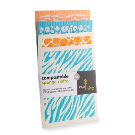 Compostable Sponge Cleaning Cloths - Animal