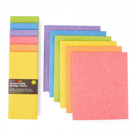 Compostable Sponge Cleaning Cloths - Rainbow