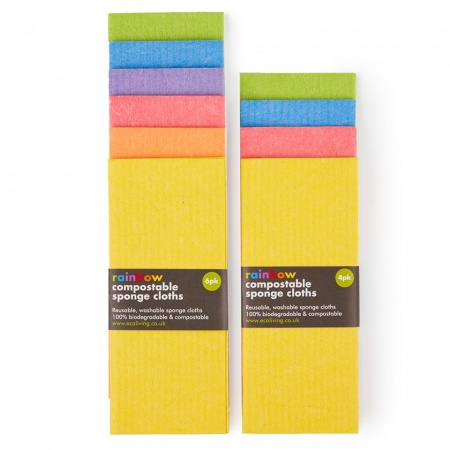 Compostable Sponge Cleaning Cloths - Rainbow