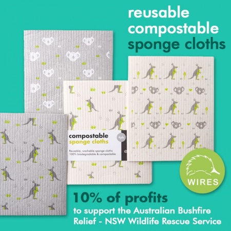 Compostable Sponge Cleaning Cloths - Wildlife Rescue