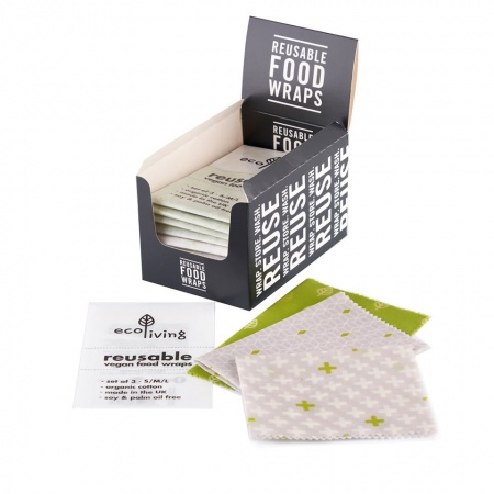 Vegan Food Wraps - A Set of 3 - ecoLiving.co.uk