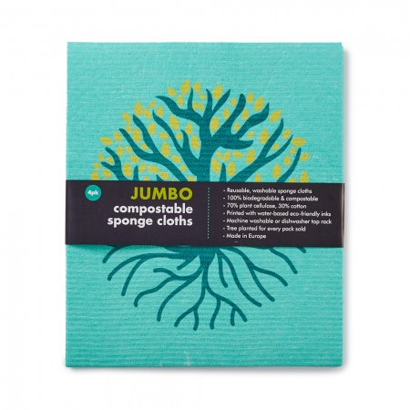 Jumbo Compostable Sponge Cleaning Cloths