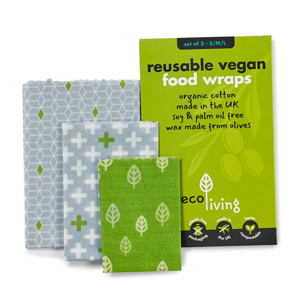 Reusable Vegan Food Wraps - A Set of 3