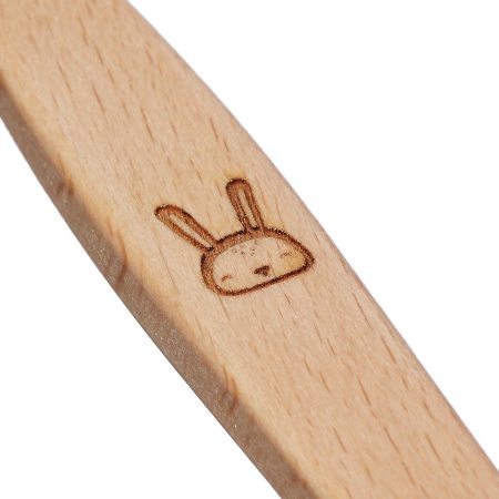 Kids 100% Plant-Based Beech Wood Toothbrush - Rabbit (FSC 100% ...