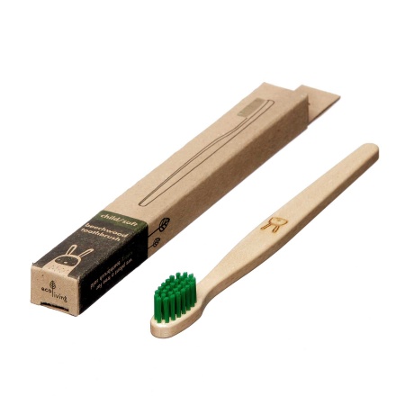 Kids 100% Plant-Based Beech Wood Toothbrush - Rabbit (FSC 100%)